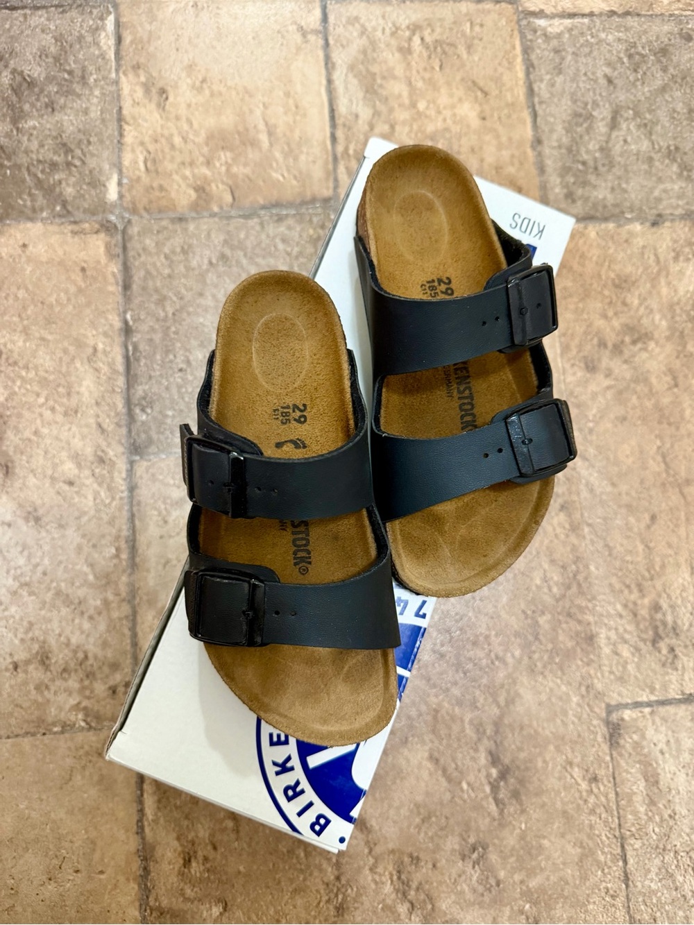 Birkenstock Kids Arizona Two-Strap Sandal in Black